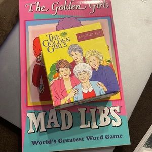 Brand new unused golden girls magnets and mad libs